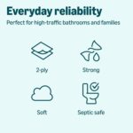 Amazon Basics 2-Ply Soft Toilet Paper, 30 Rolls (5 Packs of 6), 350 Sheets per Roll, Septic Safe, Equivalent to 185 Regular Rolls - Image 5