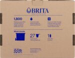 Brita Extra-Large 27-Cup Water Dispenser with BritaPlus Filter, WQA NSF/ANSI Certified, Reduces 2X Contaminants vs. Standard, Reduces Chlorine, Zinc, Copper, Mercury & More, 1 Filter Included, White - Image 6