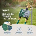 Orbit Programmable Digital Hose Watering Timer - 2 Outlet - Battery Powered - with LCD Screen - Built-in Rain Delay - Water-Resistant - 58910 - Image 3