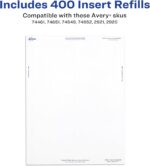 Avery Customizable Name Badge Inserts, 2.25" x 3.5", White, 400 Printable Name Tag Inserts (5390) - Image 4