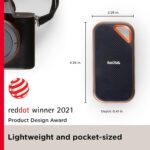 SANDISK 4TB Extreme PRO Portable SSD - Up to 2000MB/s - USB-C, USB 3.2 Gen 2x2, IP65 Water and Dust Resistance, Updated Firmware - External Solid State Drive - SDSSDE81-4T00-G25,Black - Image 3