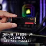 WD_BLACK SN850X 2TB NVMe SSD - M.2 2280, Up to 7,300 MB/s Read speeds, Up to 6,300 MB/s write speeds, Gaming Expansion, High Performance Internal Solid State Drive - WDS200T2X0E - Image 4