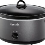 Crock-Pot 7-Quart Manual Slow Cooker, Family Size Serves 8+ People & Fits 6-lb Roast, Removable Stoneware with Warming Setting, Dishwasher Safe for Easy Cleanup, Charcoal