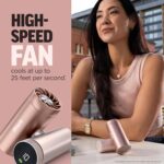 Shark ChillPill – The Only 3-in-1 Personal Cooling System with Fan, InstaChill Cooling Plate & Dry-Touch Mist – Portable, Handheld, Drops Skin Temp Up to 16°F, 10 Speeds, Dragon Fruit, FA022PK - Image 3