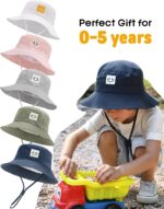 FURTALK Baby Sun Hat Smile Face Toddler Boys Girls Bucket Hat 0-5 Years Kids UPF 50+ Sun Protection Summer Hats - Image 4