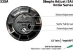 Rain Bird 32SA/4PKS Simple Adjust 32SA Gear Drive Rotor, Adjustable 40° - 360° Pattern, 19' - 32' Spray Distance, 4-Pack - Image 5