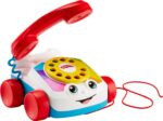 Fisher-Price Toddler Pull Toy Chatter Telephone Pretend Phone with Rotary Dial and Wheels for Walking Play Ages 1+ years​ - Image 3