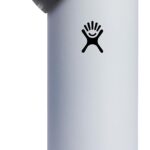 Hydro Flask Water Bottle - Insulated Stainless Steel - Wide Straw Lid, Non Spill, Leakproof in 24 Oz White