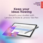 Lenovo Idea Tab - College Tablet - 11″ 2.5K IPS Touchscreen Display - 90Hz - MediaTek Dimensity 6300-8 GB Memory - 256 GB Storage - Integrated Arm Mali-G57 MC2 - Tab Pen and Folio Case - Image 4
