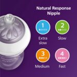 Philips Avent Natural Response Baby Gift Set - 3X 4oz Bottles with Slow Flow Nipple (Level 2), 2X 9oz Bottles with Medium Flow Nipple (Level 3), 2 Extra Nipples, 2X Soothie Pacifiers 0-3m, SCD838/02 - Image 5