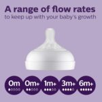 Philips Avent Natural Response Baby Gift Set - 3X 4oz Bottles with Slow Flow Nipple (Level 2), 2X 9oz Bottles with Medium Flow Nipple (Level 3), 2 Extra Nipples, 2X Soothie Pacifiers 0-3m, SCD838/02 - Image 6