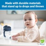 Dr. Brown's Milestones Baby's First Straw Cup, Training Cup with Weighted Straw, 9 oz/270 mL, BPA-free, 6m+, Dark Blue, 1-Pack - Image 4