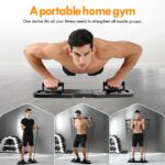 MQRW Push Up Board,Home Gym,Portable Exercise Equipment,Pilates Bar and 20 Fitness Accessories with Resistance Bands and Ab Roller Wheel,Full Body Workout at Home - Image 5