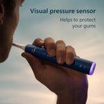 Philips Sonicare 6500 Series Electric Toothbrush - Next-Generation Sonicare Technology, Pressure Sensor, 9 Brushing Settings, SmarTimer, BrushPacer, 21-Day Runtime, Travel Case, Navy Blue, HX7413/07 - Image 5
