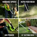 Greenworks 40V 12-Inch Cordless String Trimmer, Battery and Charger Not Included, BST4000 - Image 3