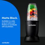 nutribullet Pro Personal Blender, Shakes, Smoothies, Food Prep, and Frozen Blending, 32 Ounce Cup, 24 Ounce Cup, Flip-top Travel Lid, 900 Watt, Matte Black, NB9-0901AK - Image 3