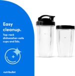 nutribullet Pro Personal Blender, Shakes, Smoothies, Food Prep, and Frozen Blending, 32 Ounce Cup, 24 Ounce Cup, Flip-top Travel Lid, 900 Watt, Matte Black, NB9-0901AK - Image 4