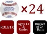 Rawlings | Official League Competition Grade Baseballs | ROLB1X | Game/Practice Use | Youth/14U | Bucket | 24 Count - Image 3
