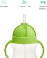 Munchkin Any Angle Sippy Cups for Toddlers, Spill Proof Weighted Straw Cup with Transition Handles for Babies 6 Months and Up, 7 Ounce, 2 Pack, Pink/Purple - Image 4