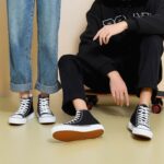 hash bubbie High Top Sneakers for Women Classic High Tops Canvas Shoes Lace up Women's Fashion Sneaker - Image 3