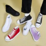 hash bubbie High Top Sneakers for Women Classic High Tops Canvas Shoes Lace up Women's Fashion Sneaker - Image 6