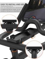 Phone Holder for Peloton Bike & Peloton Bike +, Peloton Bike Accessories, Built-in Anti-Slip Silicone mat Mount Tray, Peloton Phone Holder for iPhone, iPad - Easy Installation - Image 5