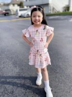 Disney Frozen Elsa Minnie Mouse Stitch Princess Girls' Skirt Sets Ruffle Short Sleeve Clothes 2pcs Outfits Summer Dress 2-9Y - Image 3