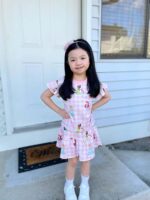 Disney Frozen Elsa Minnie Mouse Stitch Princess Girls' Skirt Sets Ruffle Short Sleeve Clothes 2pcs Outfits Summer Dress 2-9Y - Image 4