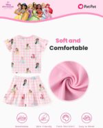 Disney Frozen Elsa Minnie Mouse Stitch Princess Girls' Skirt Sets Ruffle Short Sleeve Clothes 2pcs Outfits Summer Dress 2-9Y - Image 6