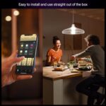 Philips Hue Smart LED A19 Bulb 4-Pack, Warm White Light 2700K, E26 Base, 9W, 810 Lumens, Dimmable LED Bulbs, Works with Alexa, Google Assistant, and Apple Home - Image 3
