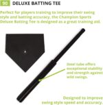 Champion Sports Deluxe Batting Tee – Adjustable Rubber Baseball & Softball Tee on Home Plate, Multiple Styles - Image 3