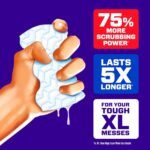 Mr. Clean Magic Eraser Sponge, All Purpose Cleaner, Long Lasting Cleaning Scrubber, Wall, Sneaker, Oven, Kitchen, Bathroom, Shower Cleaner, Cleaning Supplies, Whole Home Extra Durable XL, 8ct - Image 3