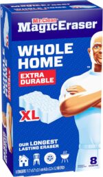 Mr. Clean Magic Eraser Sponge, All Purpose Cleaner, Long Lasting Cleaning Scrubber, Wall, Sneaker, Oven, Kitchen, Bathroom, Shower Cleaner, Cleaning Supplies, Whole Home Extra Durable XL, 8ct - Image 5
