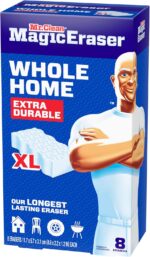Mr. Clean Magic Eraser Sponge, All Purpose Cleaner, Long Lasting Cleaning Scrubber, Wall, Sneaker, Oven, Kitchen, Bathroom, Shower Cleaner, Cleaning Supplies, Whole Home Extra Durable XL, 8ct - Image 6