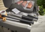 Weber Precision 3‑Piece Grilling Tool Set – Stainless Steel Tongs, Spatula & Silicone Basting Brush with Non‑Slip Handles and Hands‑Free Locking - Grill Accessory Kit - Image 5