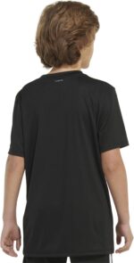 adidas Boys Short Sleeve Aeroready Performance Logo Tee T-Shirt - Image 2