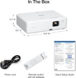 Epson EpiqVision Flex CO-W01 Portable Projector 3-Chip 3LCD, Widescreen, 3000 Lumens Color/White Brightness, 5 W Speaker, 300-Inch Home Entertainment and Work, Streaming Ready - Image 4
