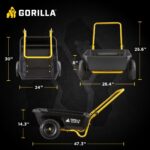 Gorilla Carts GCR-4 Poly Dump Cart, 2-Wheel Garden Wagon with Foldable Handle, 4 cu ft, 300 lb. Capacity, Black/Yellow - Image 3