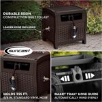 Suncast Hose Reel with Smart Trak Hose Guide, Water-Tight Connection, Durable Resin Construction, 225' Hose Capacity, Brown, Made in the USA - Image 4