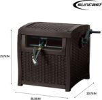 Suncast Hose Reel with Smart Trak Hose Guide, Water-Tight Connection, Durable Resin Construction, 225' Hose Capacity, Brown, Made in the USA - Image 6