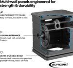 Suncast Hose Reel with Smart Trak Hose Guide, Water-Tight Connection, Durable Resin Construction, 225' Hose Capacity, Brown, Made in the USA - Image 7