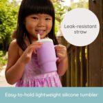 Infantino My 1st Tumbler 9 Oz Silicone Sippy Cup, Lilac - Image 2