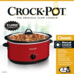 Crock-Pot 8-Quart Manual Slow Cooker, XL Family Size Serves 10+ People, Removable Stoneware with Warming Setting, Dishwasher Safe for Easy Cleanup, Red - Image 3
