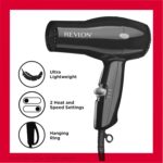 Revlon Compact Hair Dryer | 1875W Lightweight Design, Perfect for Travel, (Black) - Image 4