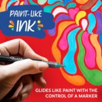 Sharpie Creative Marker Acrylic Paint Pens | Brush Tip Water-Based Paint Markers | Yellow | No-Bleed Ink Writes on Most Surfaces | School & Revision Supplies | 6 Count - Image 3