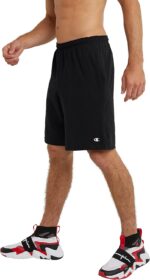 Champion Men's Lounge Shorts, Standard Fit, 9 Inch Inseam, Lightweight 100% Cotton, Available in Regular and Big & Tall - Image 3