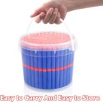 Pokiiulk Refill Darts Bullets Compatible with Nerf Guns N-Strike Elite Series, 300PCS Refill Darts Premium Foam Bullets Pack with Portable Storage Bucket - Image 4