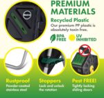 Miracle-Gro Compost Tumbler Single Chamber – Easy-Turn Composter Tumbler Outdoor for Fast Composting – Heavy-Duty Composting Bin with 1 Sliding Door (18.5 Gallon / 70 Liter) - Image 6