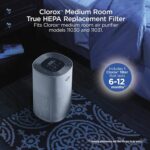 Clorox Medium Room Air Purifier True HEPA Replacement Filter, 1,000 Sq. Ft. Capacity, Removes 99.97% of Allergens up to 0.1 Micron, Compatible with 11030 & 11031, 1 Count (12030) - Image 3