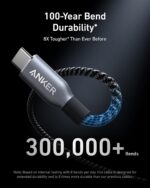 Anker Prime USB C to USB C Cable, 240W Fast Charging Cable (6 FT) | Upcycled braided nylon USB 2.0 cable with 100-year bend durability for iPhone 17/17 Pro/17 Pro Max, MacBook, Galaxy S24 - Image 3